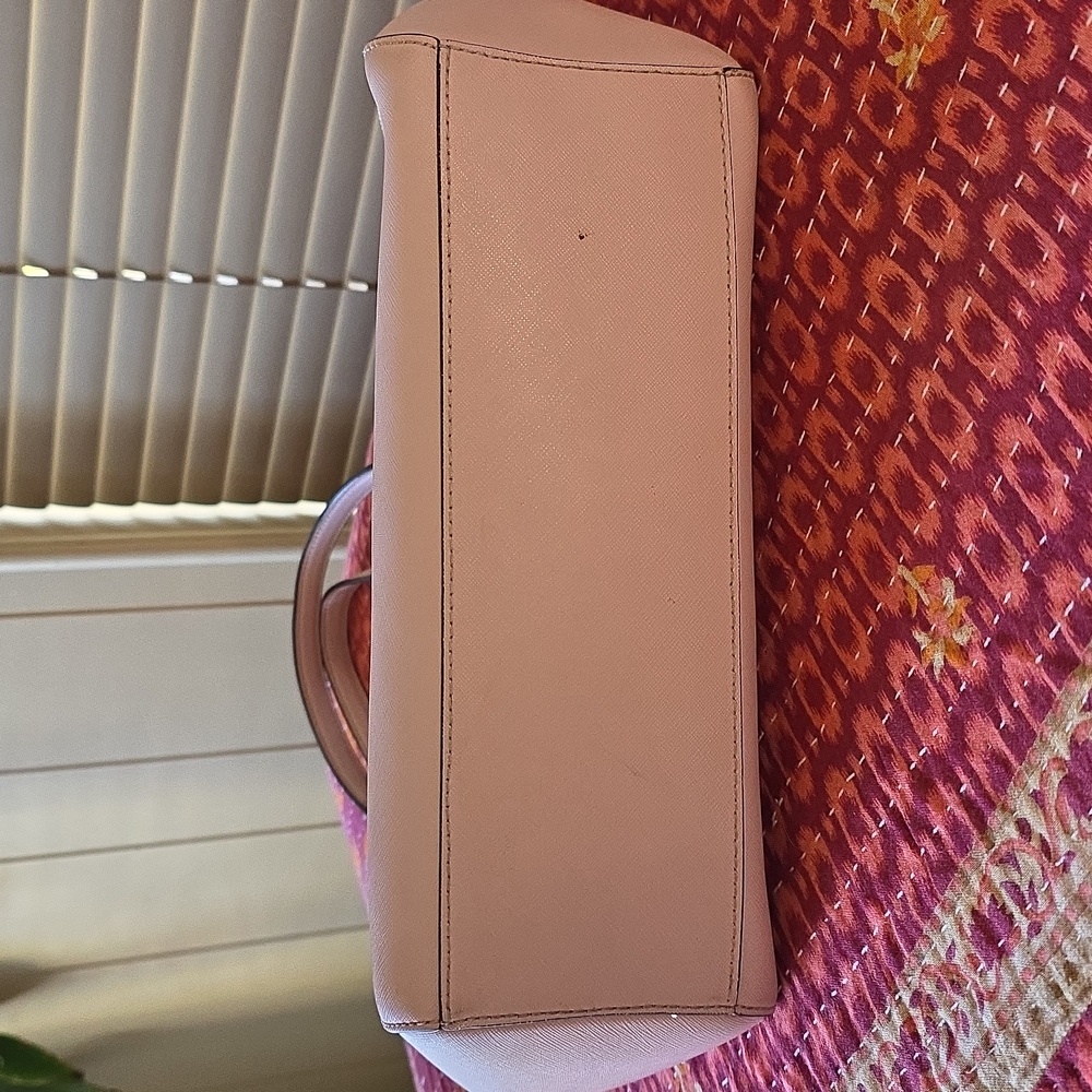 Michael Kors Blush Pink Gold Chain Tote | Feminine Designer Shoulder Bag - Picture 10 of 12